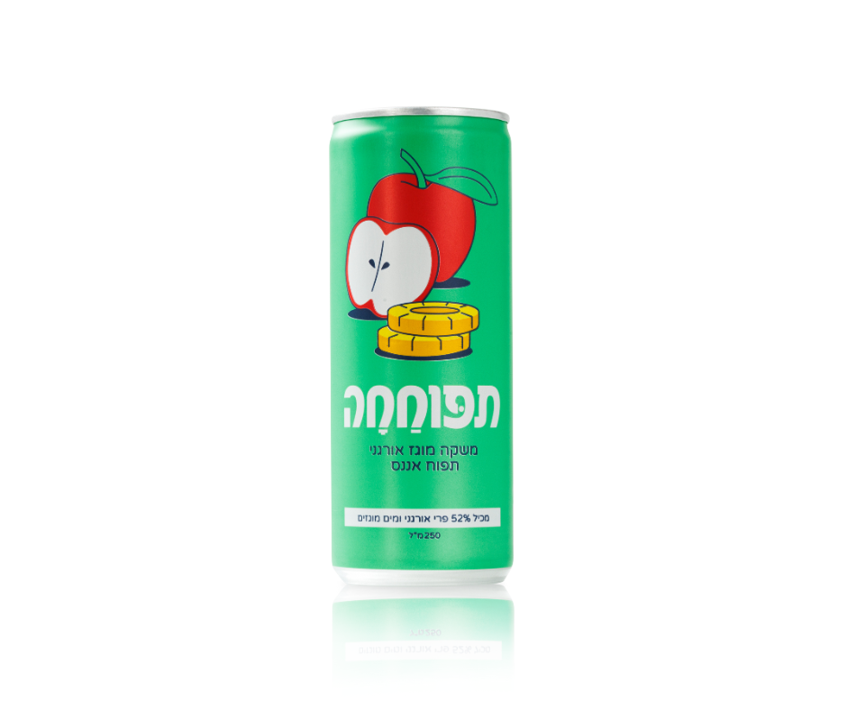 פחיות תפוחחה משקה מוגז אורגני (24 יח' 250 מ"ל) גרופר
